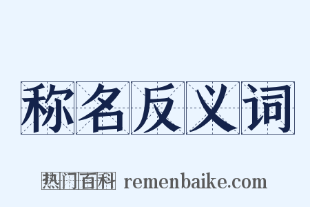 称名反义词是什么意思的图片